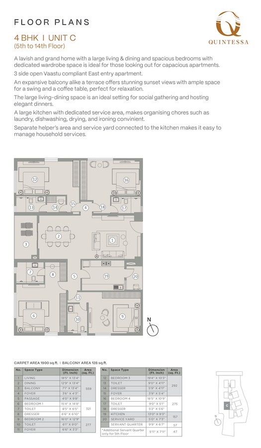 Quintessa : The Pinnacle of Luxury Living in the Heart of Kolkatas Kankurgachi Floor plan